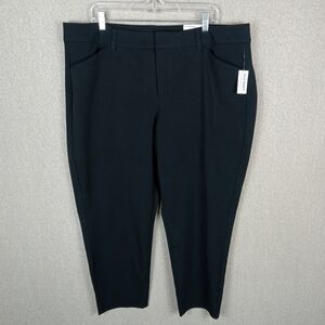 Old Navy Pixie Skinny Ankle Pants Womens 20 Black High Rise Office Career NWT